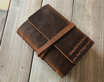 Gepersonaliseerde leren dagboek, afstudeercadeau, relatiegeschenk