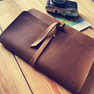 Saddle Leather Journal, Personalized Leather Notebook, Lined Leather Sketchbook, A5 Writing Journals for Men, Blank Bound Journal for Women