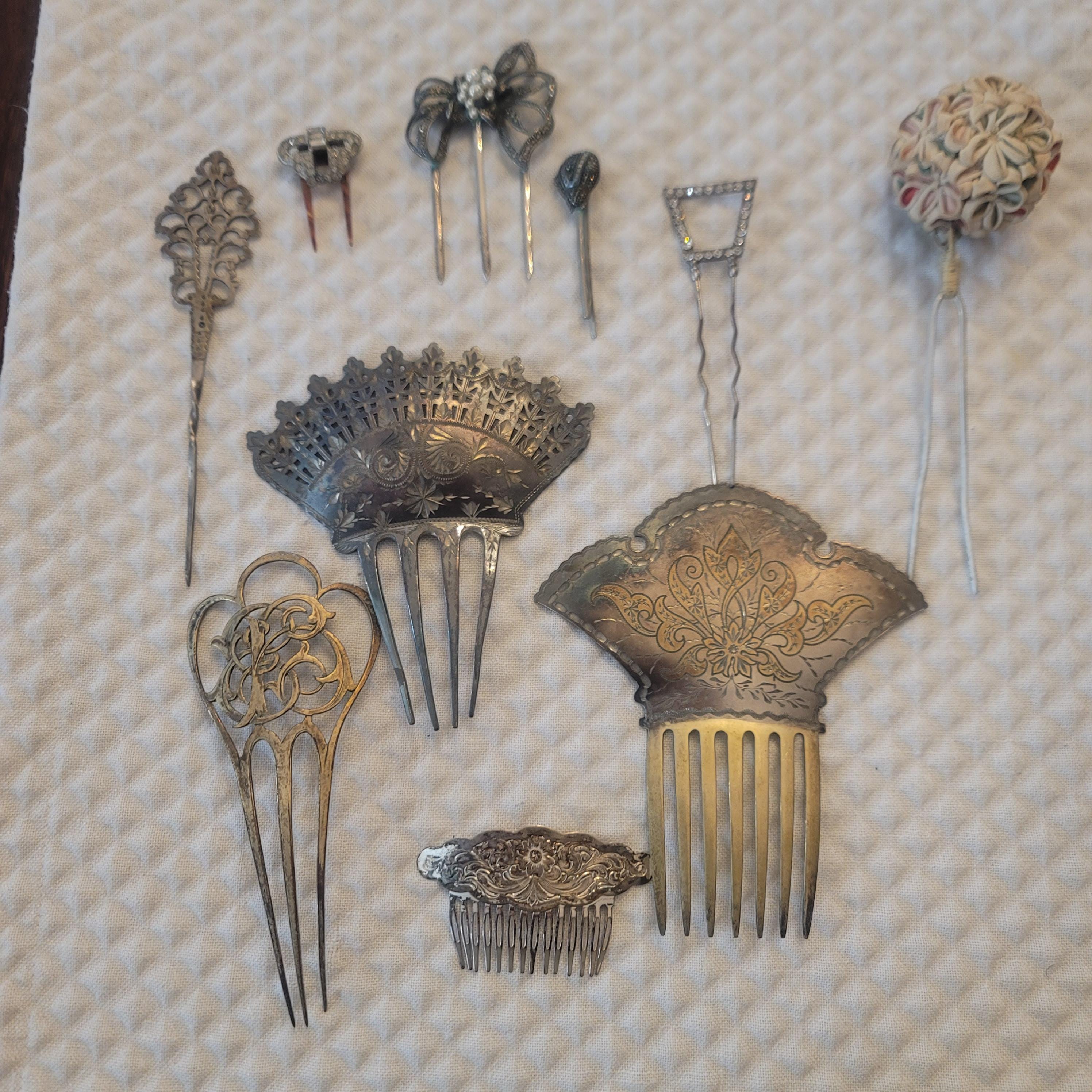 Antique Hair Comb Lot of 4 Victorian Hair Comb for sale | eBay main image 3