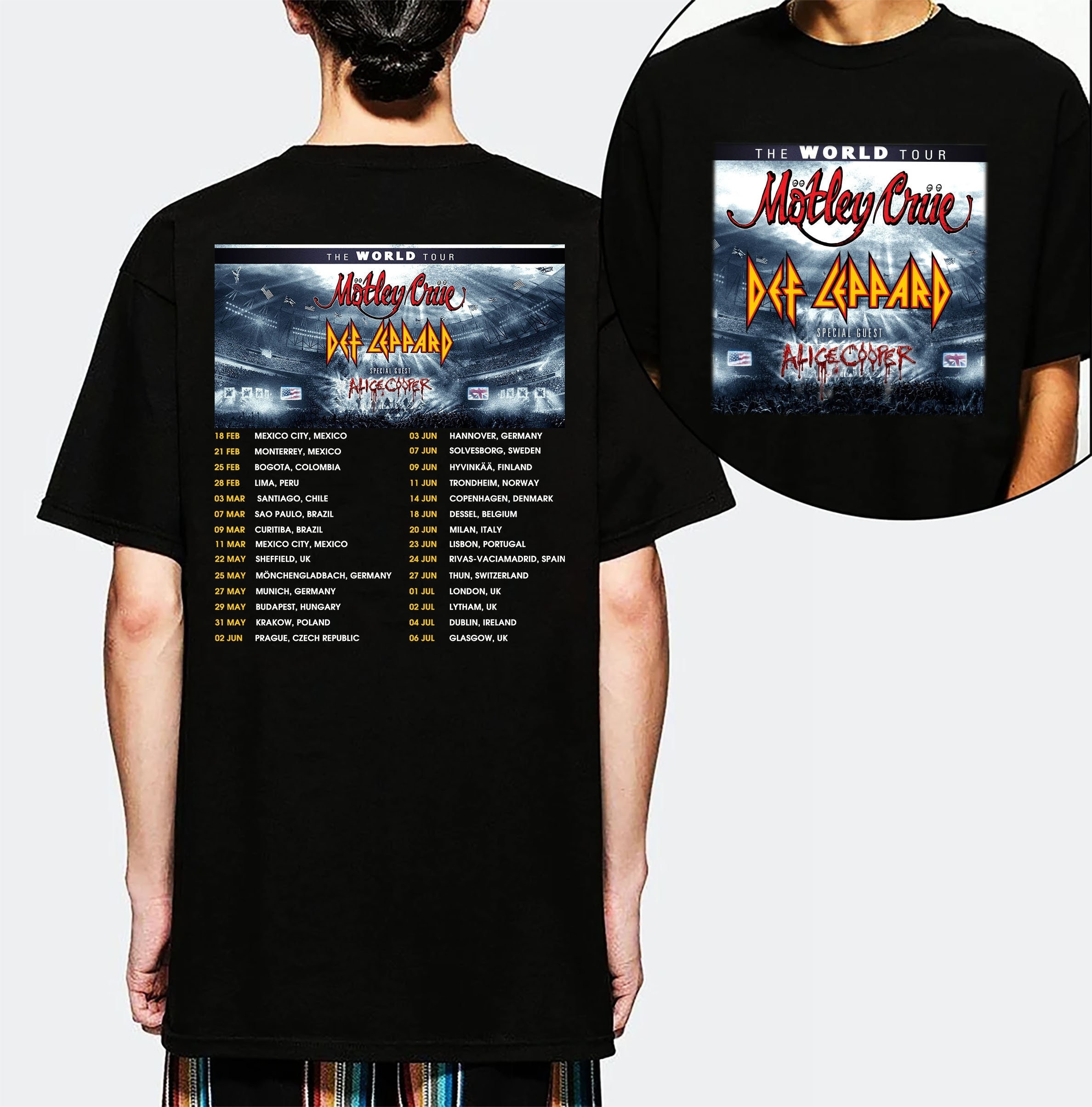 Discover Def Leppard & Motley Crue World Tour 2023 Concert Shirt, Def Leppard Shirt