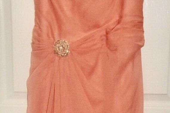 Forever Yours International Peach Gown Party Dress
