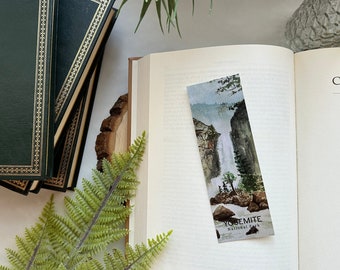 Waterfall Watercolor Print Bookmark | Printed art bookmark, Handmade, Nature Scene, Landspace, Travel, Gift for Book Lover, National Parks