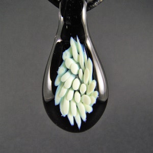 Kiwi Tear Drop Glass Implosion Pendant