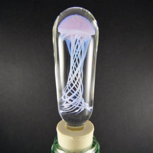 Pink Slyme Moon Jellyfish Bottle Stopper