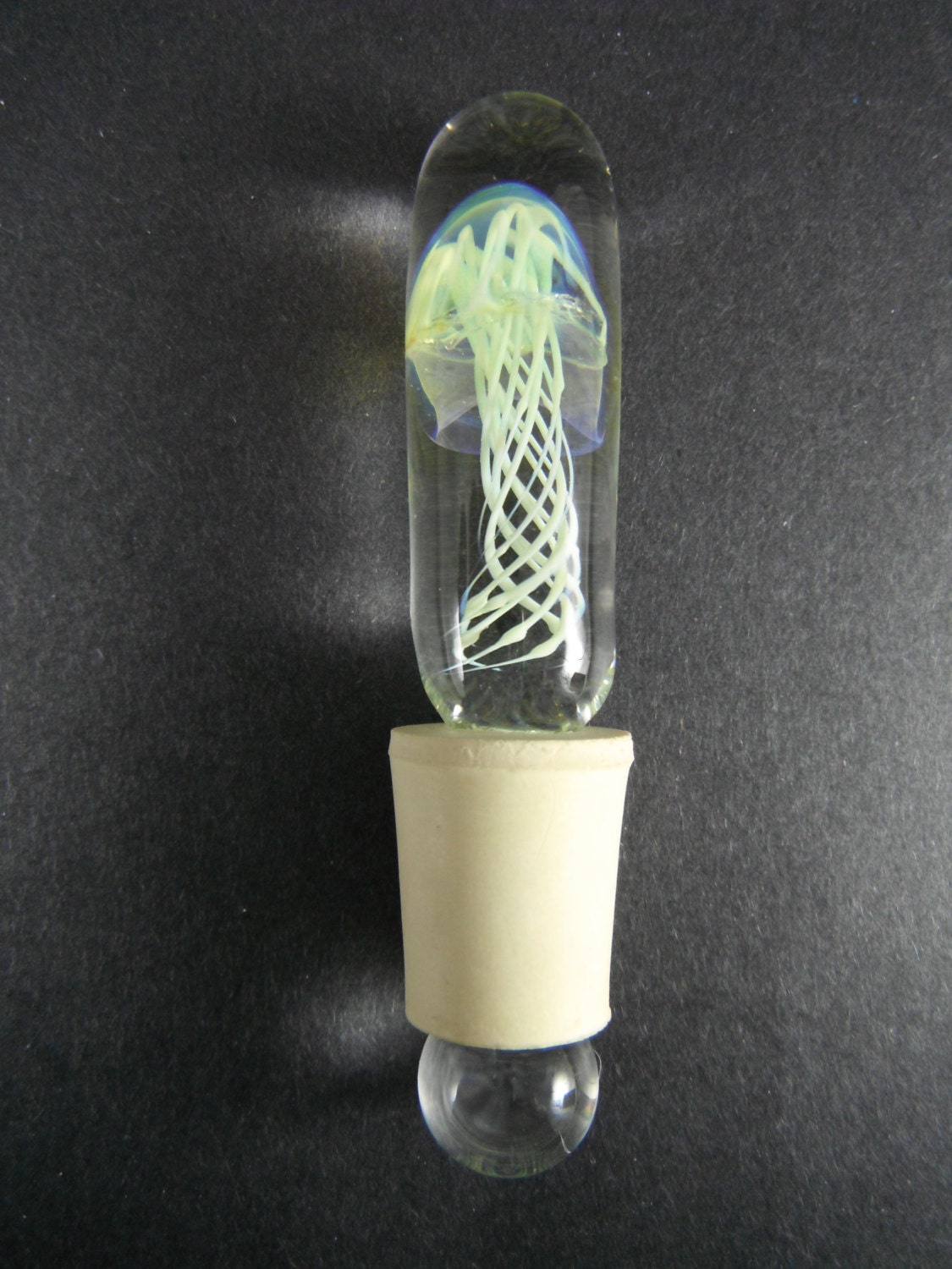 Slyme Green Glass Moon Jellyfish Bottle Stopper Etsy Singapore