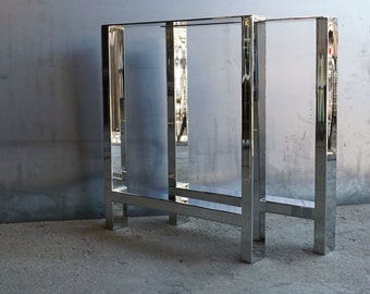 H Stainless Steel Mirror finish Table Legs 2''x1'' tube