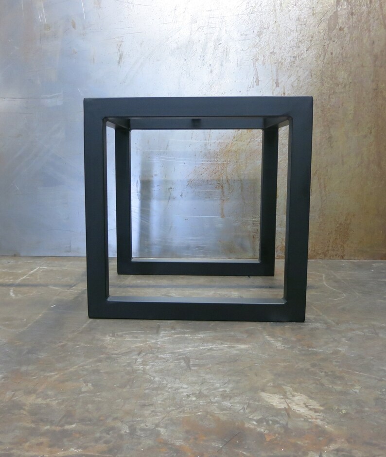 Cube Steel Table Base Etsy