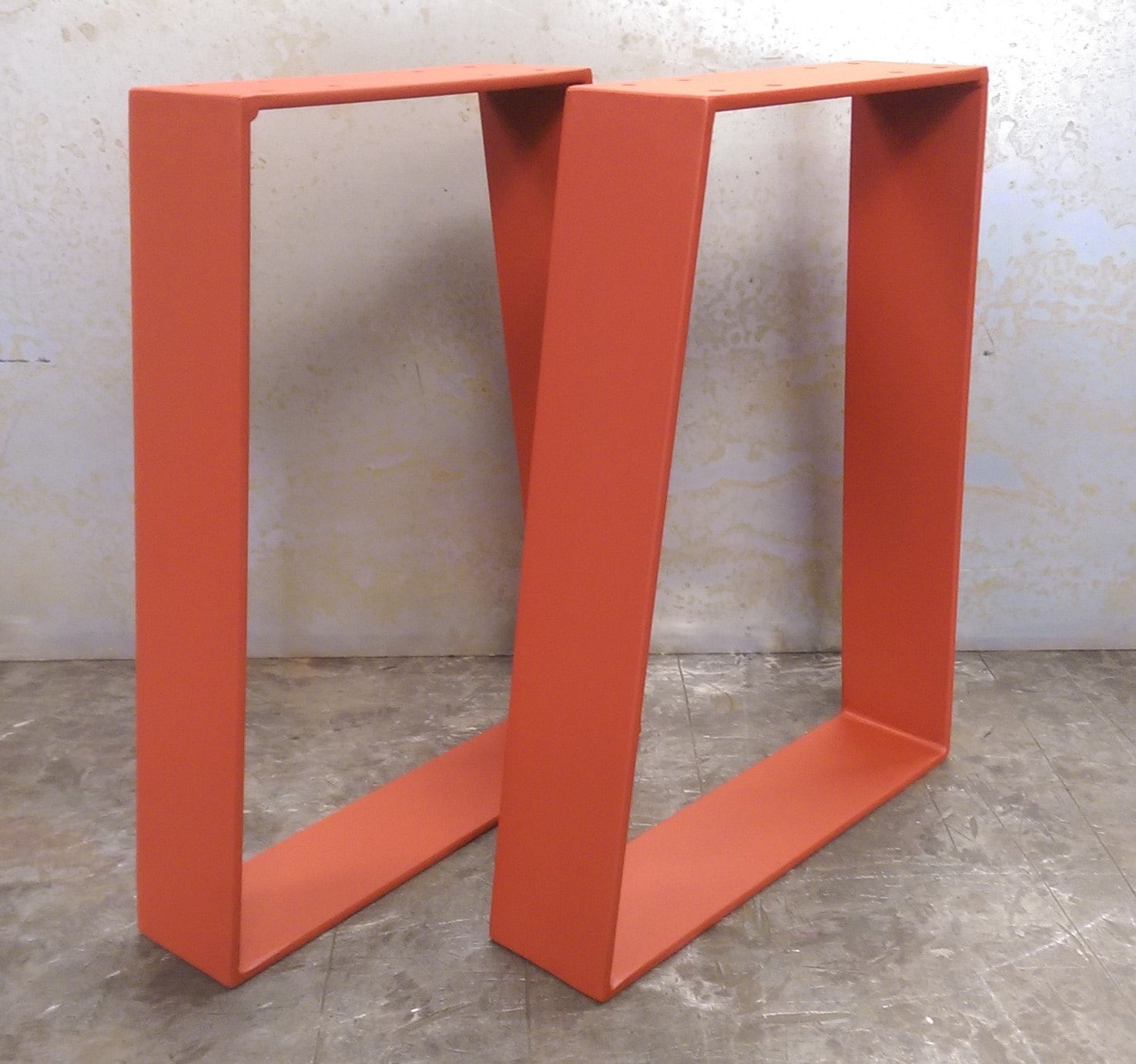 Metal Table Legs Flat Bar Trapezoid Etsy