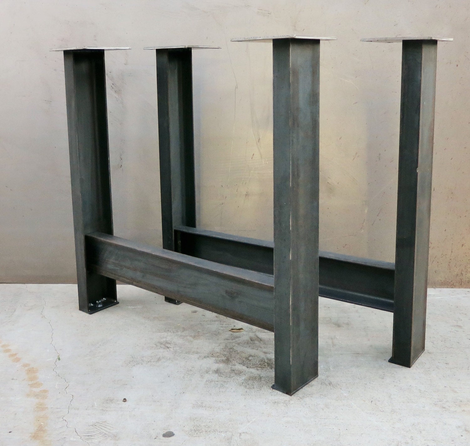 Metal Table Legs set of 2 C Channel C4x5.4 Etsy