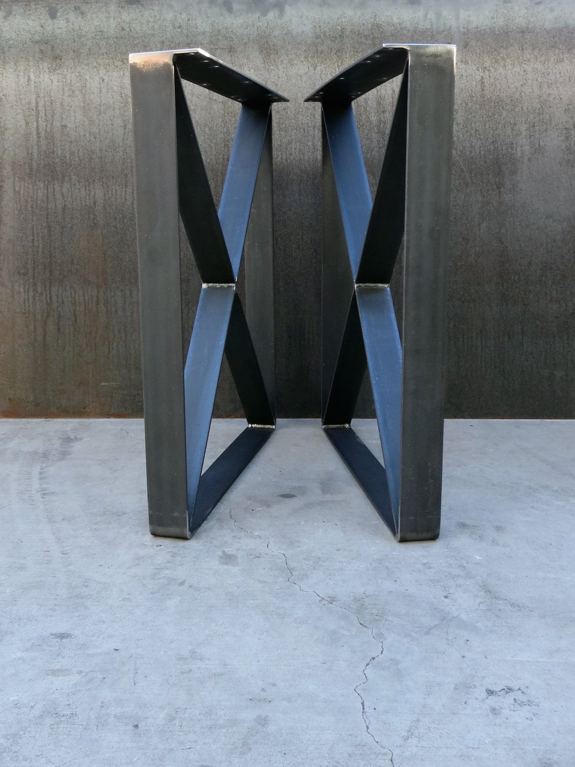 Metal Table Legs Flat Bar U Shape With X Brace Etsy Australia