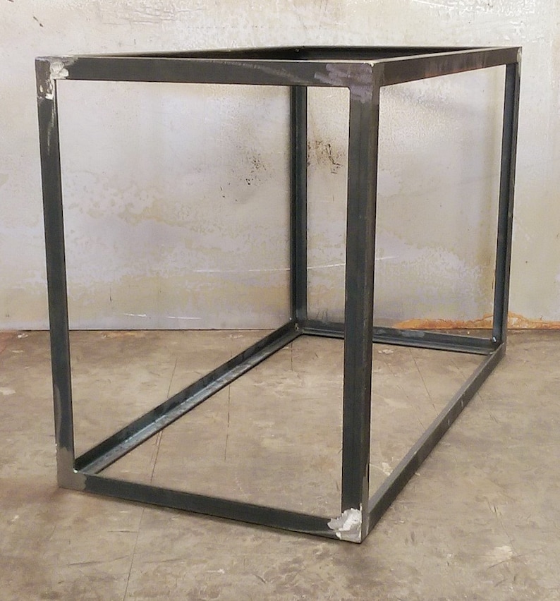 Angle Cube Metal Table Base Etsy