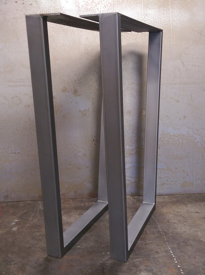 Tapered Brushed Steel table legs 2x1 Etsy