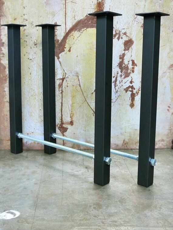 Metal Table Legs Threaded Rod 2x2 Etsy