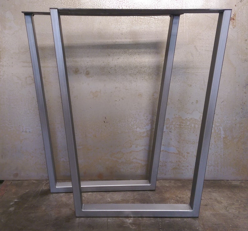 Tapered Brushed Steel table legs 2x1 Etsy