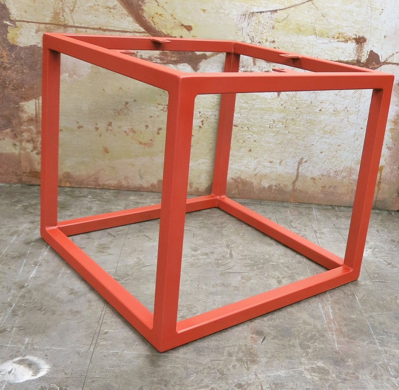 Cube metal table base image 4