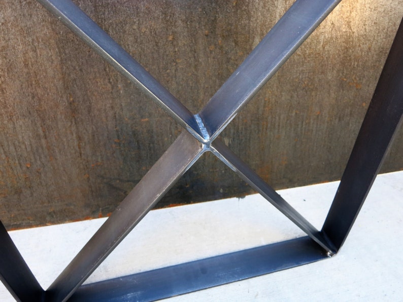 Metal Table Legs Flat Bar U Shape With X Brace Etsy Canada