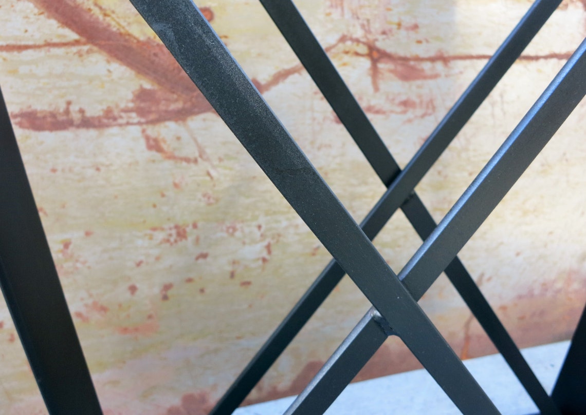 Metal Table Legs Flat Bar With X Brace Etsy