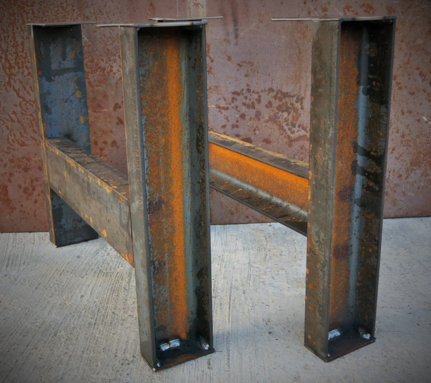 Steel Table Legs set of 2 Etsy