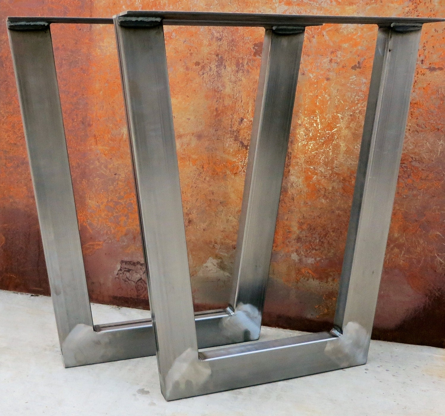 Tapered Metal Table Legs 3''x1.5'' Tube Etsy