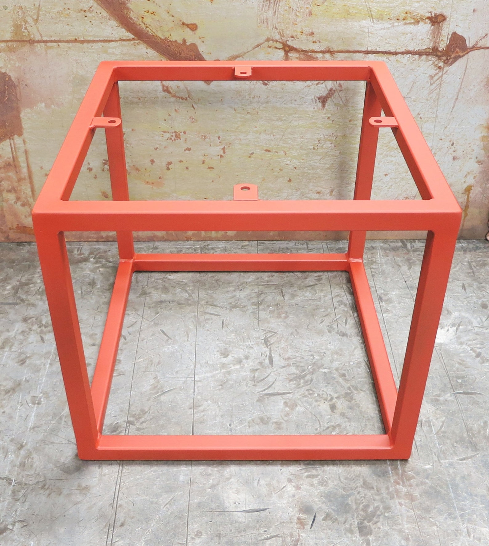 Cube metal table base Etsy