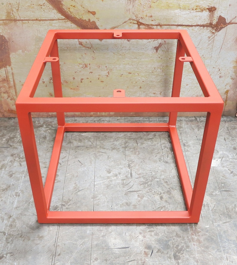Cube metal table base Etsy
