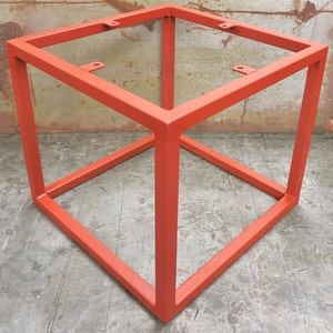 Cube metal table base image 2