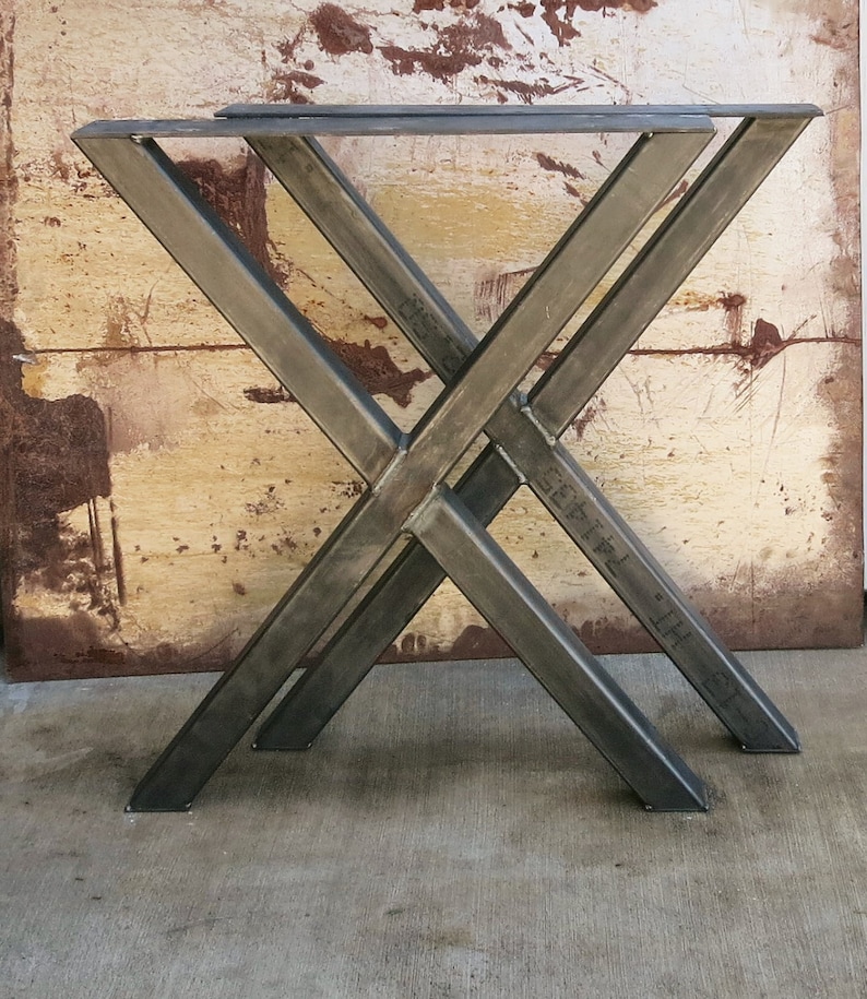 X Shape Thick Industrial Metal Table Legs 2x2 Etsy