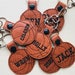 Personalized Basketball Keychain-SMALL Basketball Leather-Name Only (One Iine) 