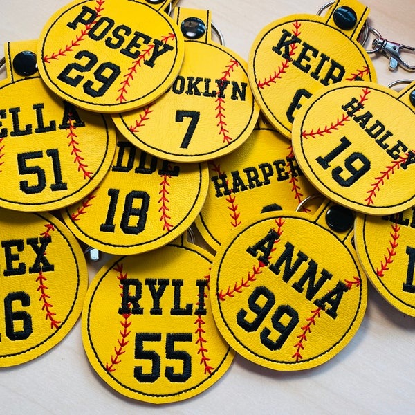 Embroidered Softball Etsy