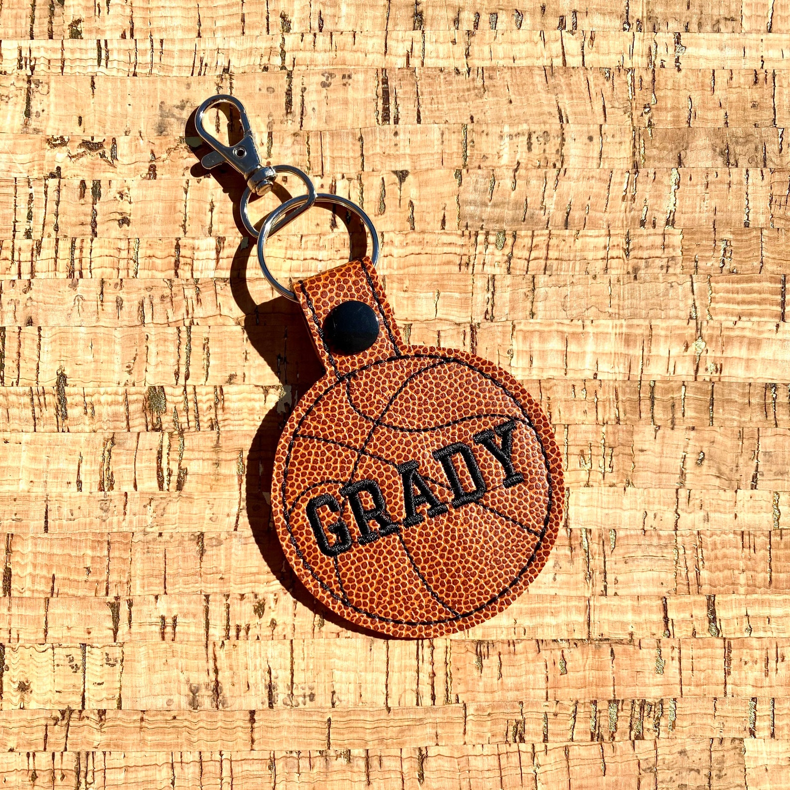 Personalized Basketball Keychain LARGE 'name Only' Etsy