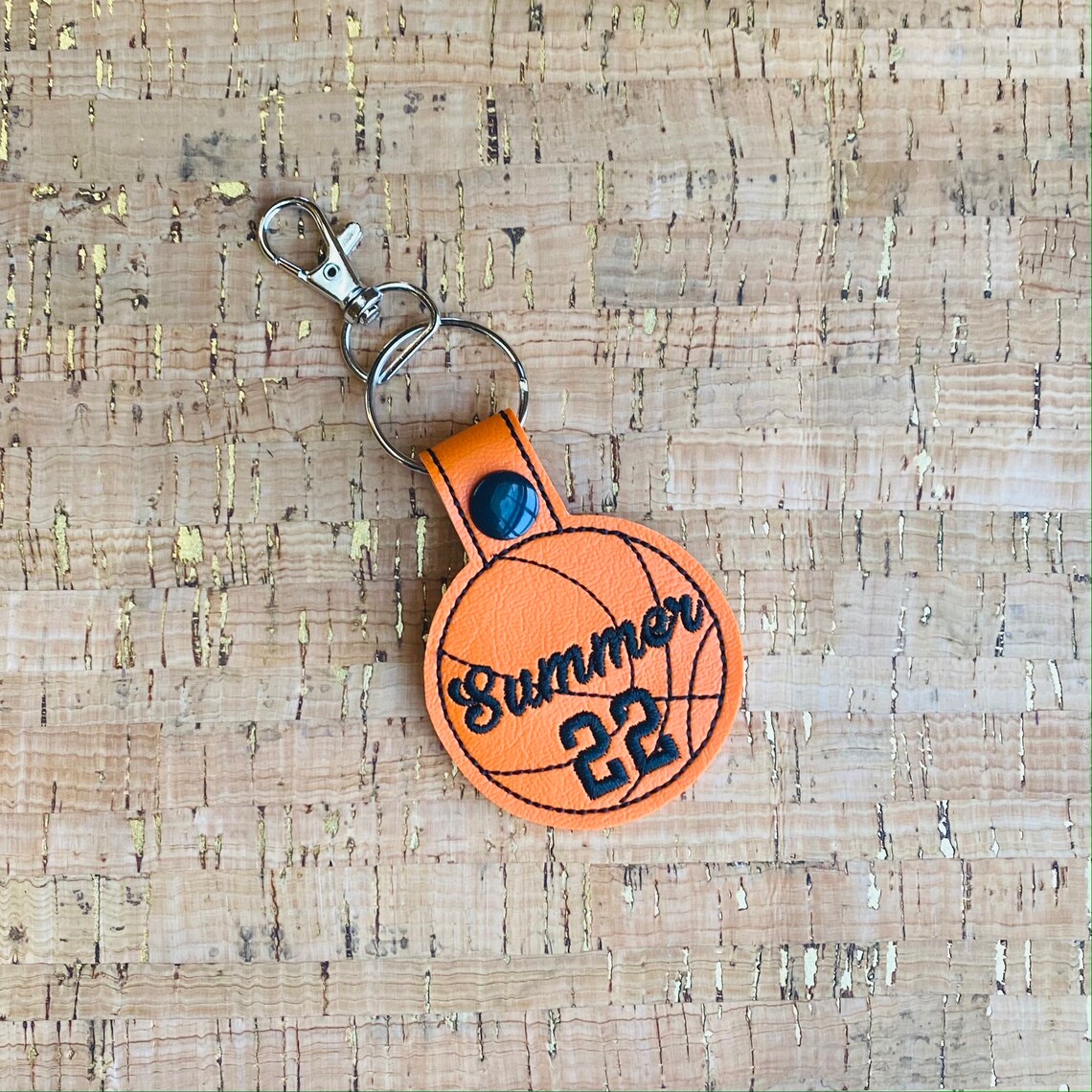 Personalized Basketball Keychain Smallcursive Name & Number Etsy