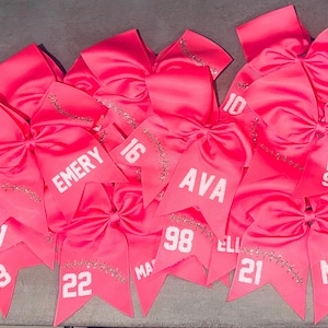 Softball Bows Personalized, Glitter Softball Bows, Softball Team Bows