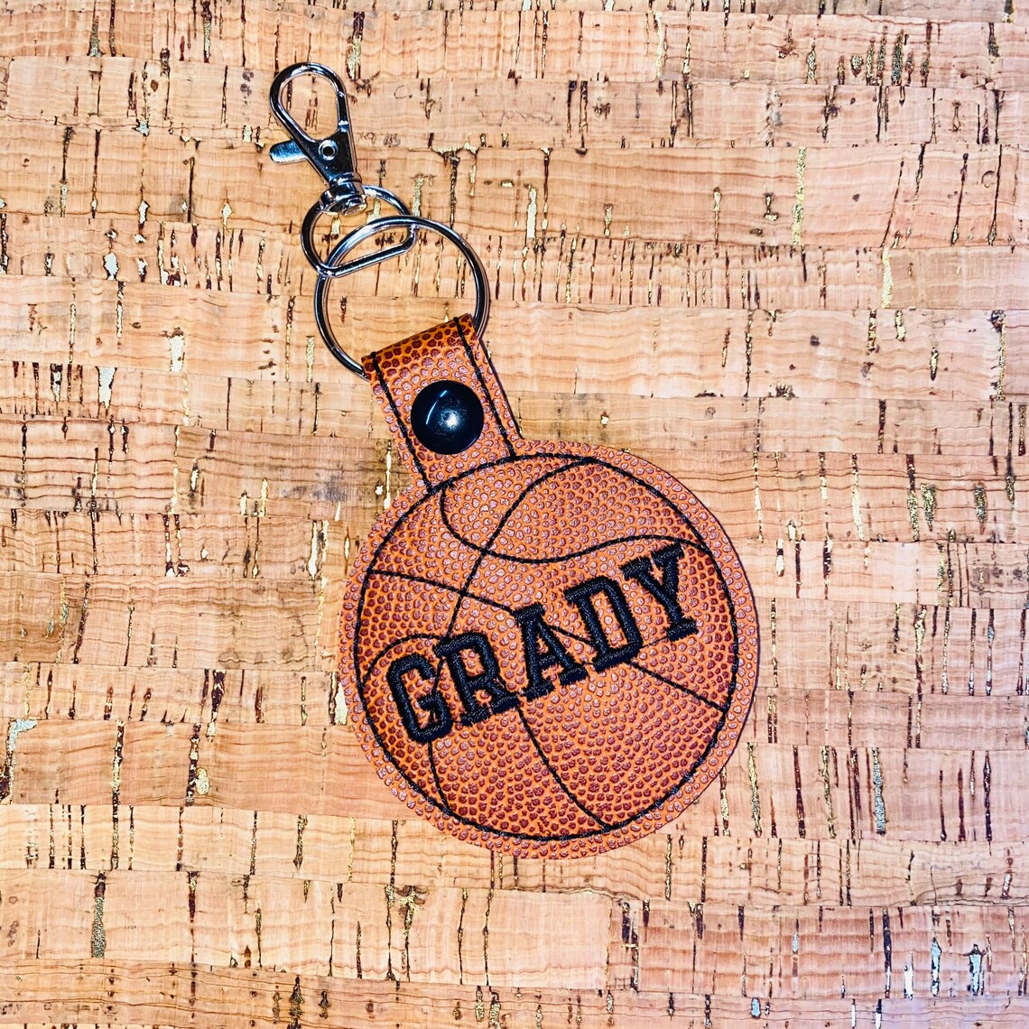 Personalized Basketball Keychain LARGE 'name Only' Etsy