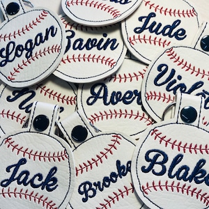 Vintage Baseball Bag Tags, Personalized Baseball Keychain