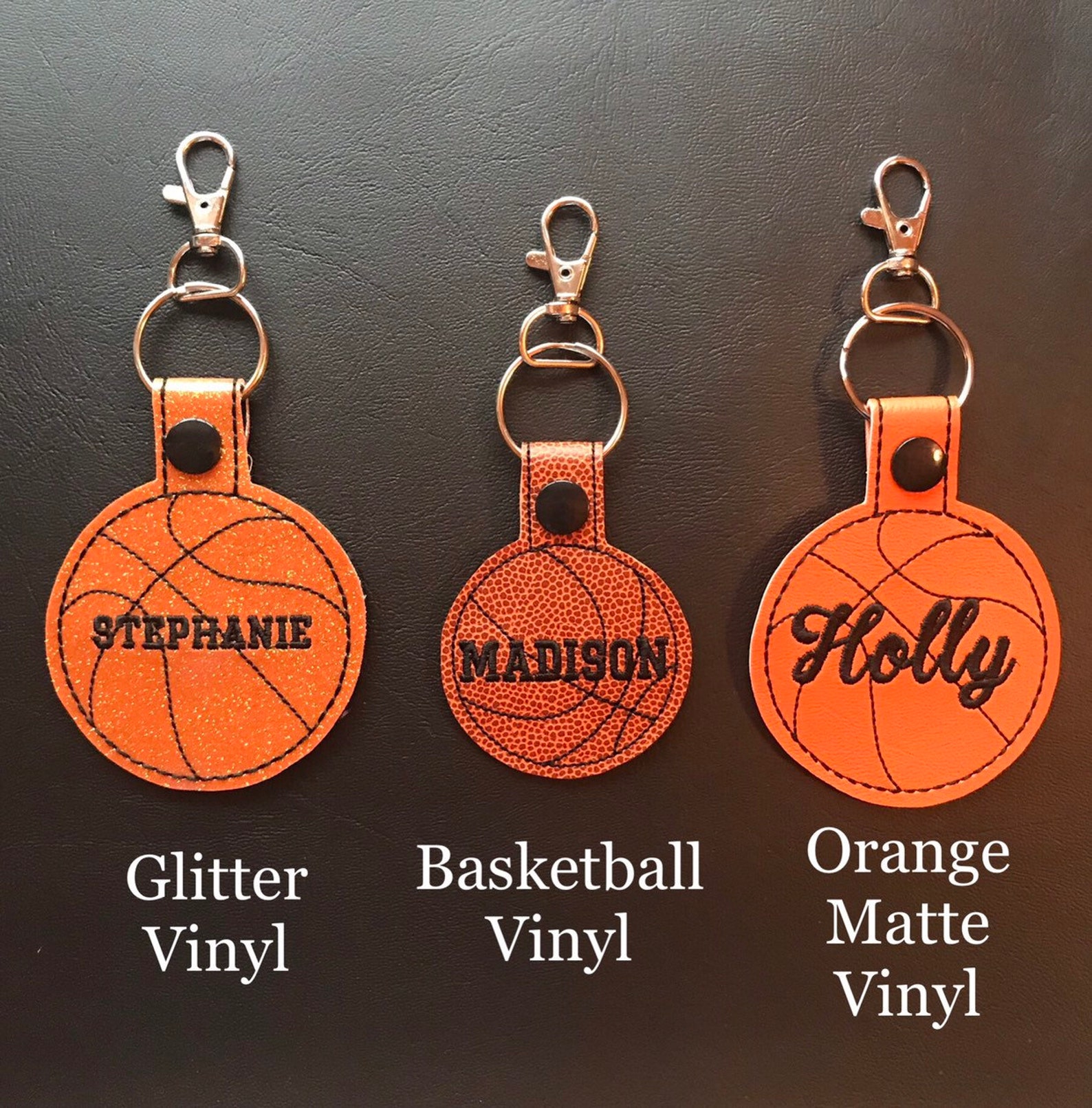 Personalized Basketball Keychain LARGE 'name Only' Etsy