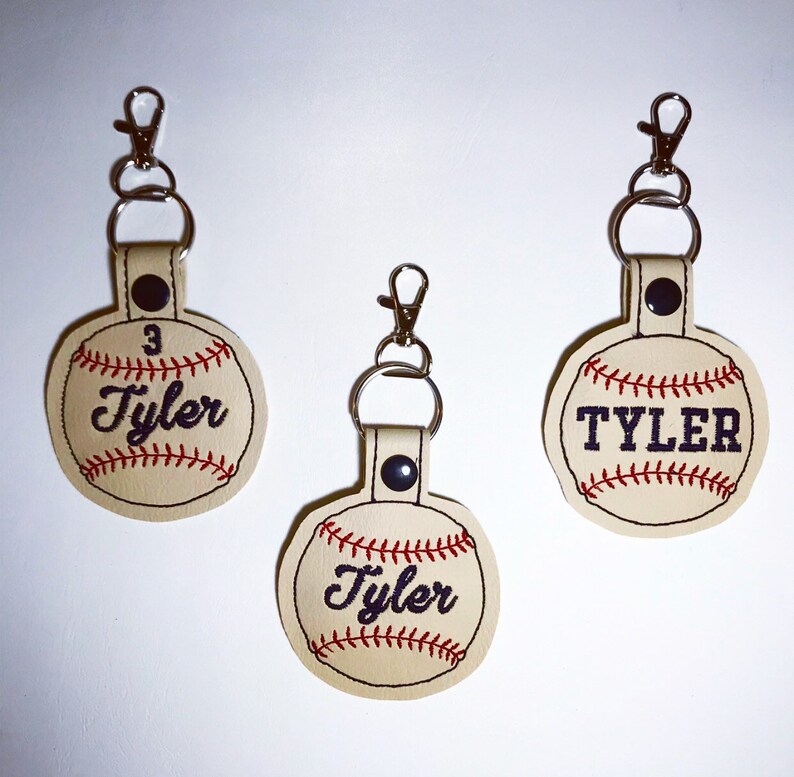 Vintage Baseball Bag Tags Personalized Baseball Keychain Etsy