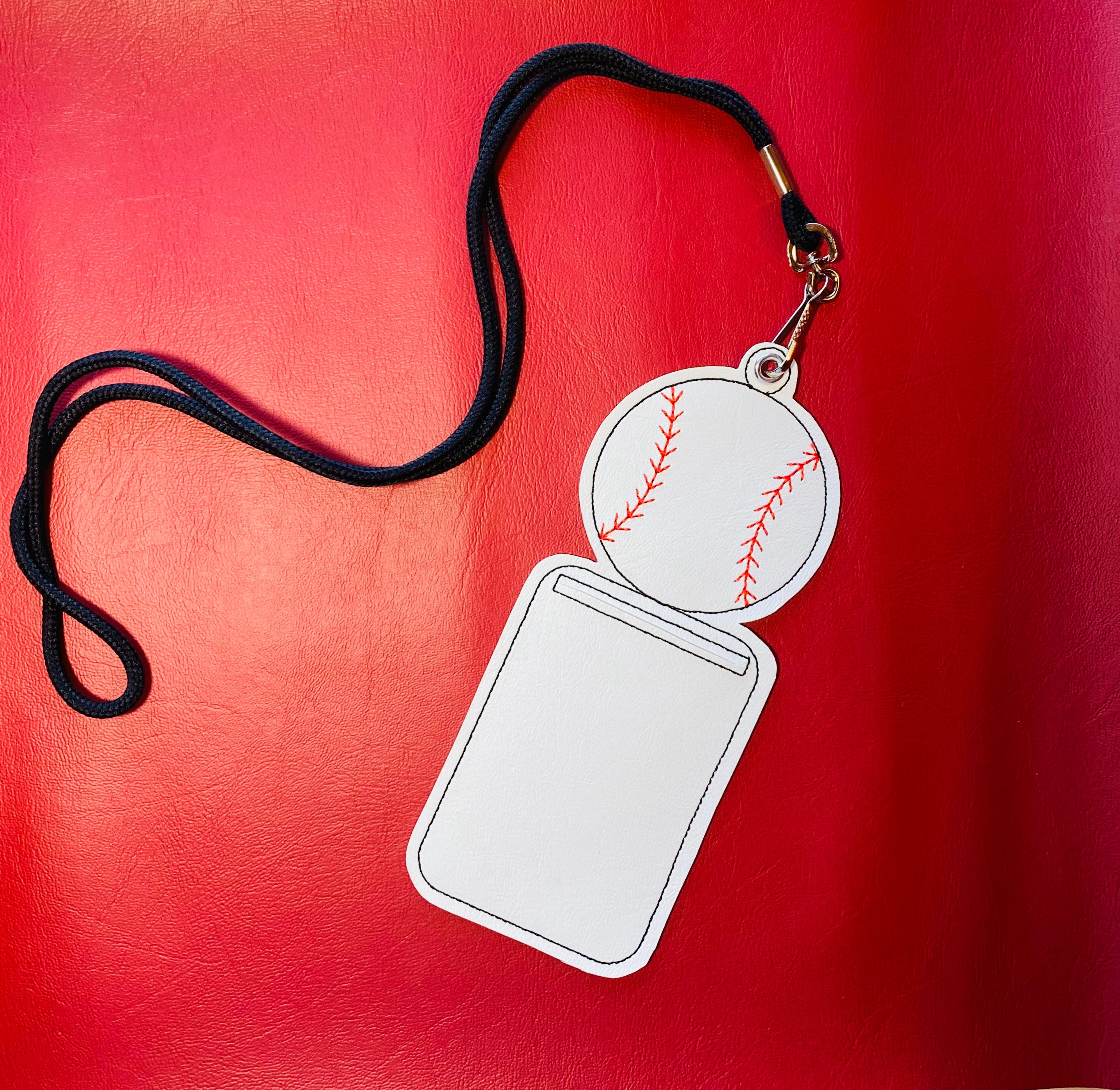 Baseball Lanyard Baseball ID Holder Baseball Luggage Tag Etsy