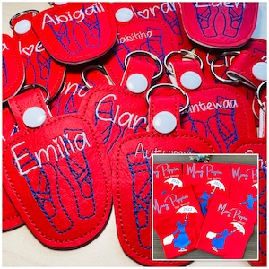 Embroidered Ballet Keychain/ Bag Tag, Ballet Company, Ballet Recital Keepsake
