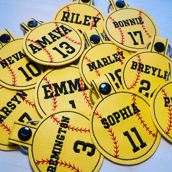 Embroidered Softball Etsy