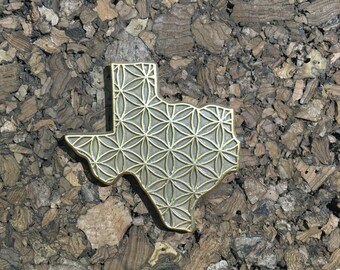 Texas Flowers Of Life Pin