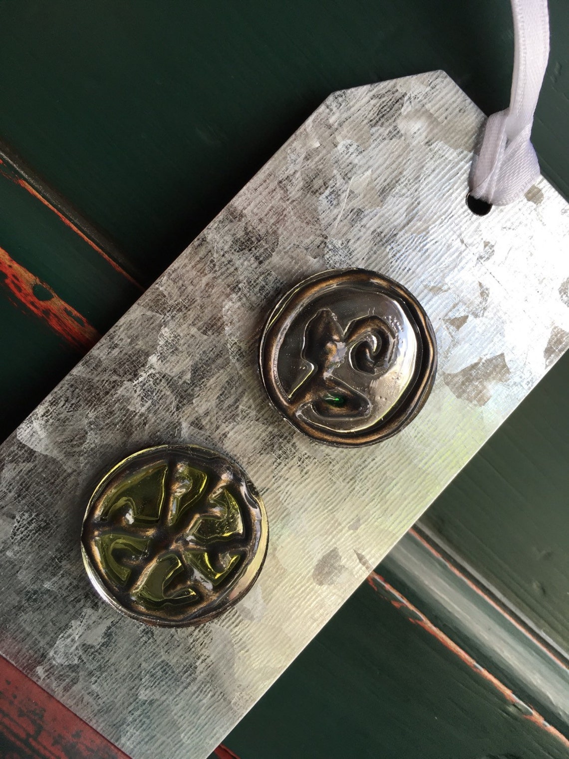 Glass Handpainted Floral Refridgerator Set Etsy