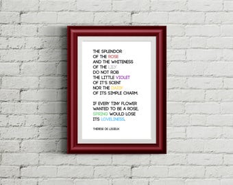 Poster Print / St. Therese of Lisieux Quote