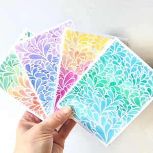 Blank Notecards, Vibrant Notecards, Sets of 8 and 12 Note Cards, Watercolor Note Cards, Artistic Stationery