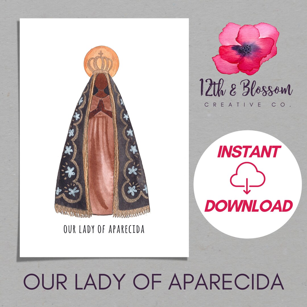 Our Lady of Aparecida Instant Download Art Print, Titles of Mary ...