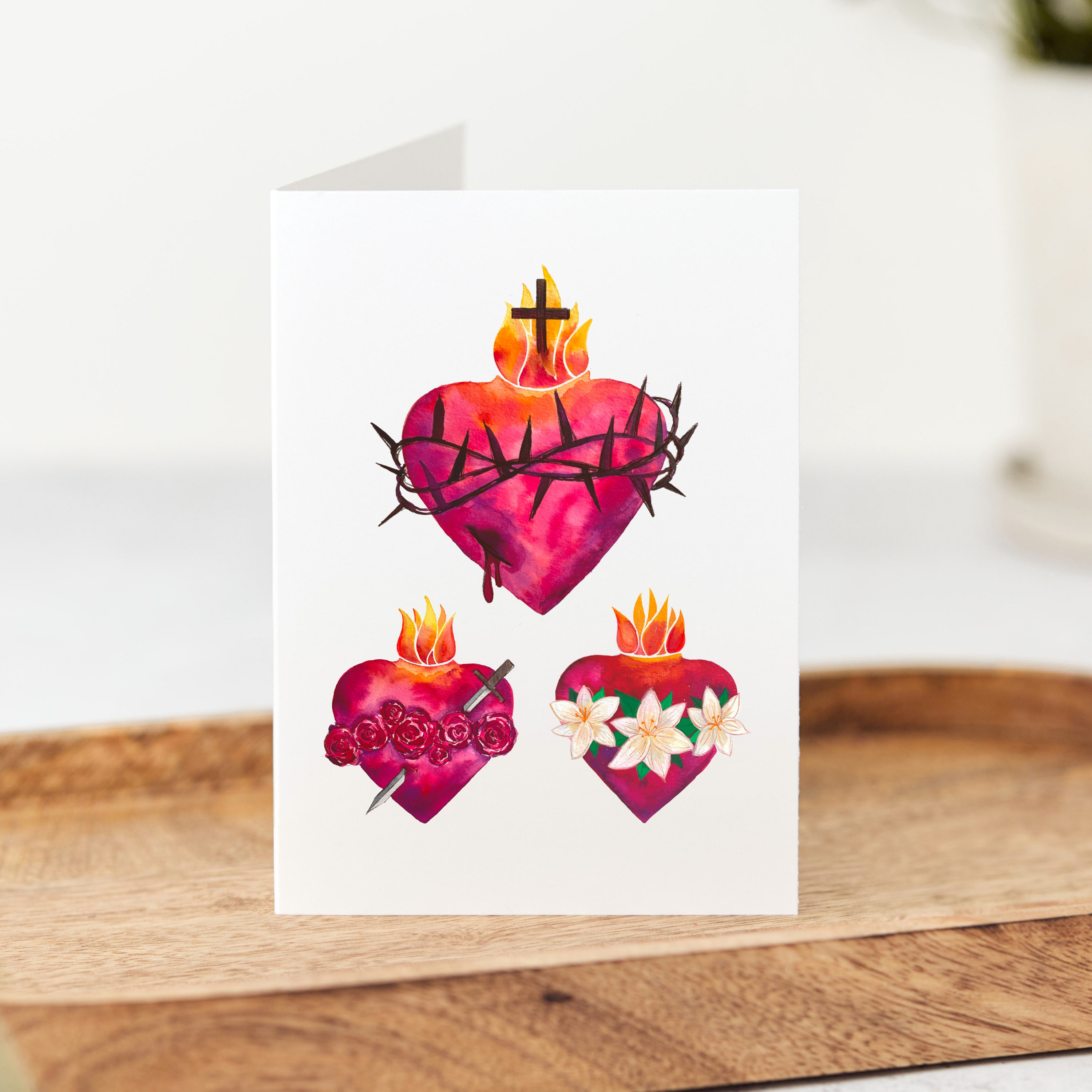 Holy Family Note Cards, Sacred Heart of Jesus, Immaculate Heart of Mary ...