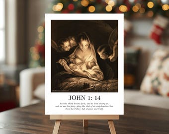 Vintage Religious Christmas Cards, Nativity Madonna and Child, Holiday Carol Cards, Blank Christmas Cards, Holy Family, Blank Notecard