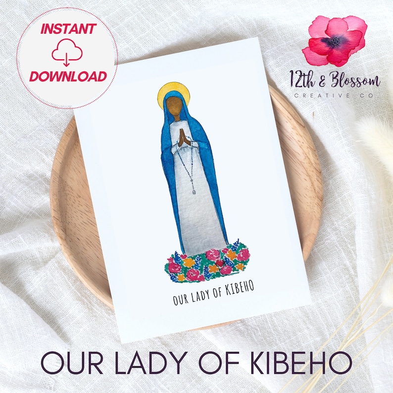 Our Lady of Kibeho Instant Download Art Print, Catholic Art, Religious ...
