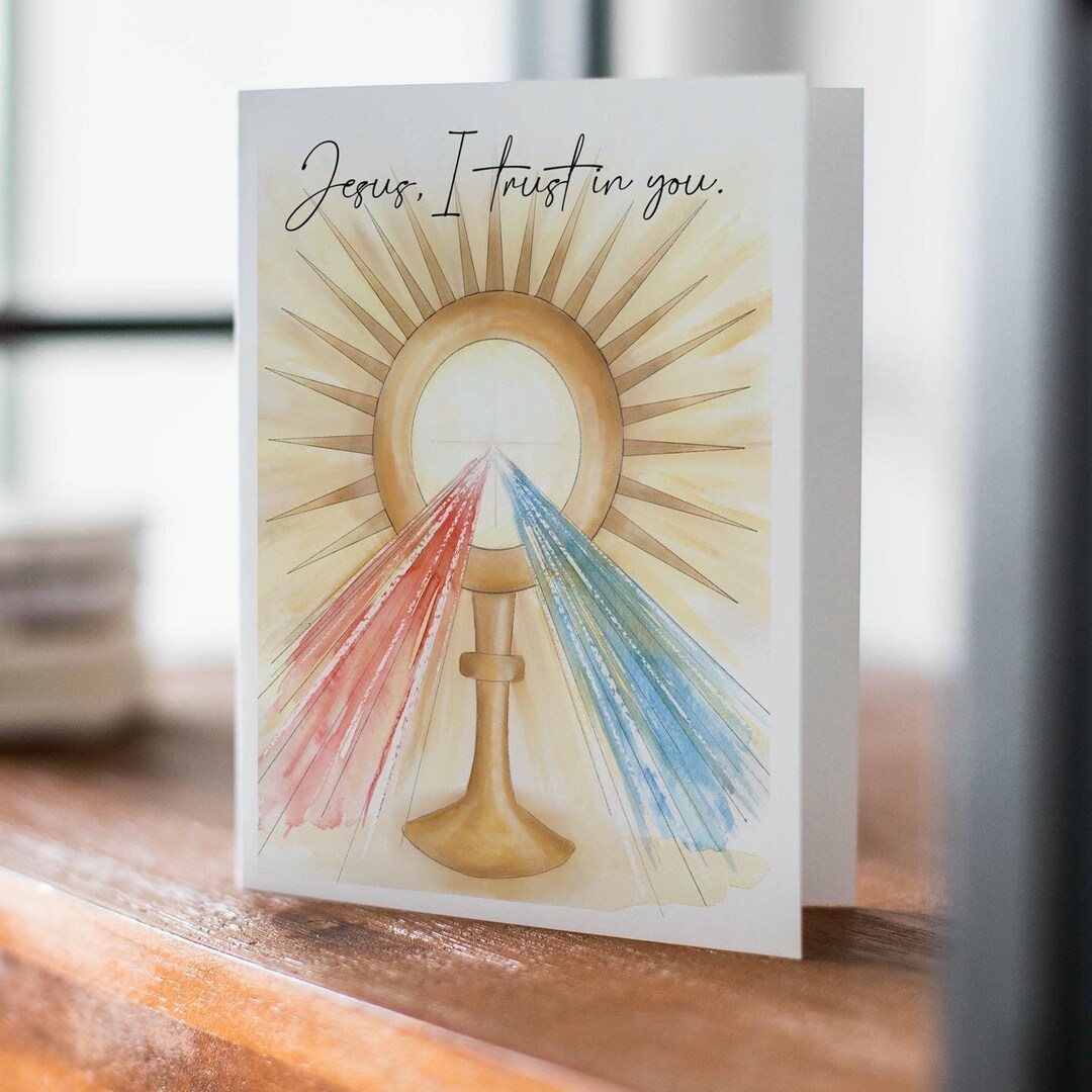 Catholic Note Cards, Jesus I Trust in You, Divine Mercy Religious
