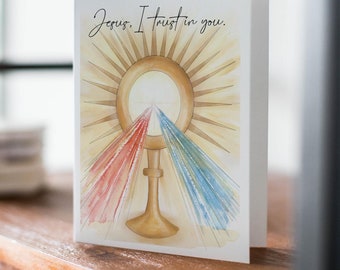 Divine Mercy Notecards, Catholic Blank Stationery