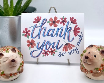 Thank You Notecards, Sets of 8 and 12 Note Cards, Watercolor Note Cards, Artistic Stationery